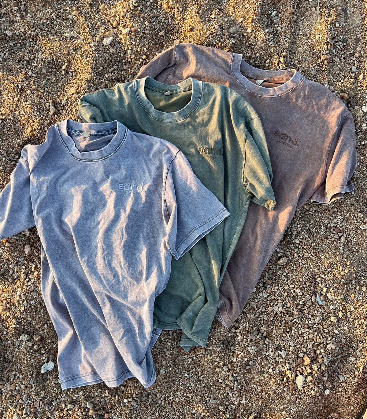 vintage cotton t-shirts in grey green and brown 